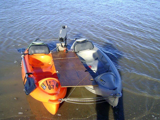 Mdqteam Catamaran Con 2 Kayak Pesca En Kayak Kayakfishing