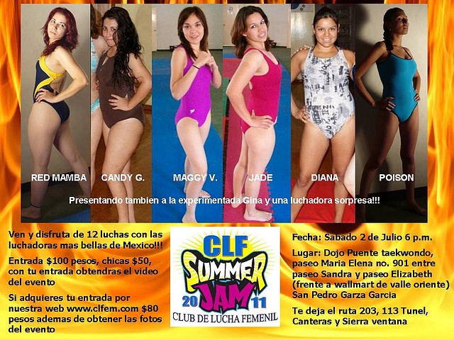 LUCHAMANIA - Cartel CLF Summer Jam Tournament (Club de Lucha Femenil)-Evento  del 2 de Julio- - LUCHAMANIA