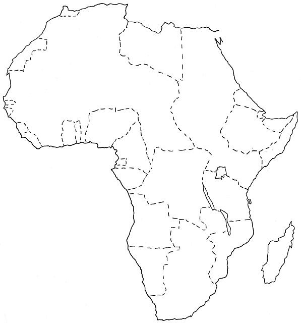 Resultado de imagen de mapa mudo africa colonial