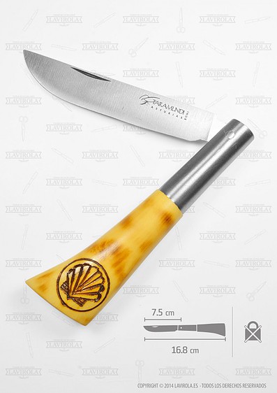 Cuchillo de queso punta doble 10,8 cm boj - LAVIROLA · Navajas y Cuchillos  de Taramundi