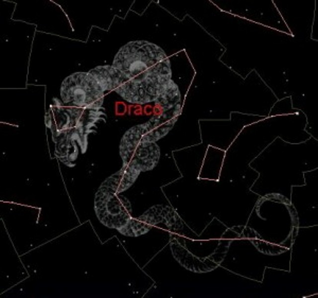 Яркая звезда в созвездии дракон. Созвездие дракона на карте звездного неба. Как выглядит Созвездие дракона. Легенда о созвездии дракона. Созвездие дракона фото.