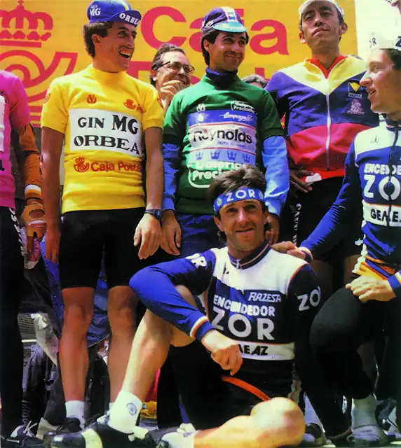 Perico-Vuelta1985-Podio-Laguia-Parra-Camarillo-Durant