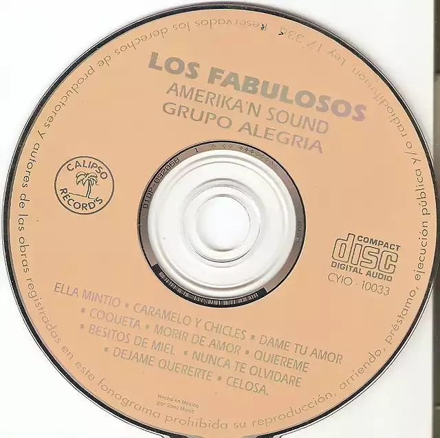 Calipso Records - Los Fabulosos Amerikan Sound Y Alegria (1996) Cd