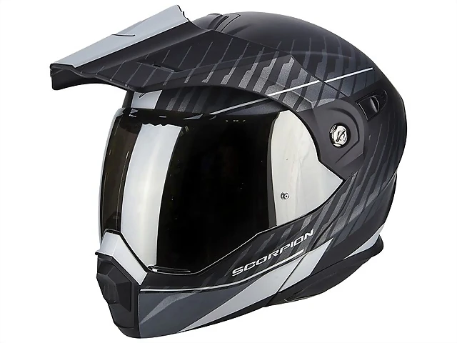 Casco SCORPION ADX-1 negro plata 01 Casco SCORPION ADX-1 negro plata 01
