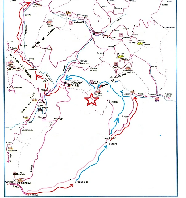 Mapa Tur?stico do Courel