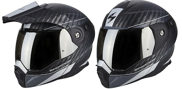 Casco SCORPION ADX-1 negro plata 03 Casco SCORPION ADX-1 negro plata 03