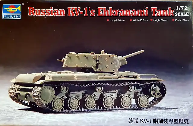 Trumpeter - KV-1 Ehkranami - 1-72