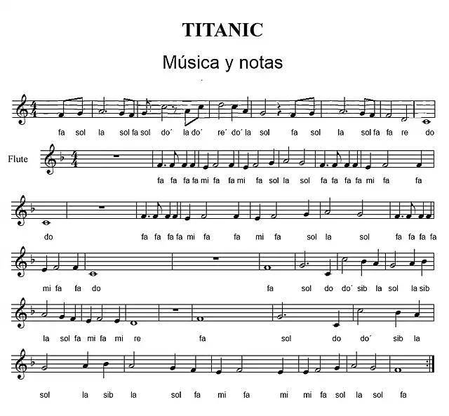 Titanic Partitura