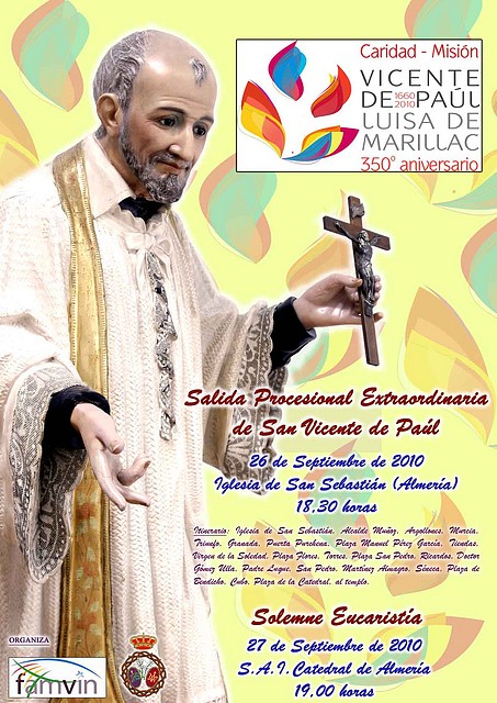 Cartel Salida Extraordinaria San Vicente de Paúl en Almería