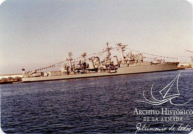 DD-18 Almirante Riveros en 1985