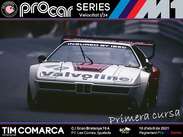 Cartell ProCar Series - Cursa 1