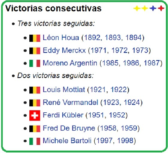 VICTORIAS CONSECUTIVAS