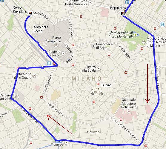 Mapa Miln