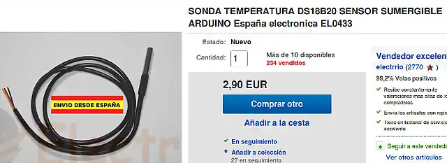 Sonda temperatura