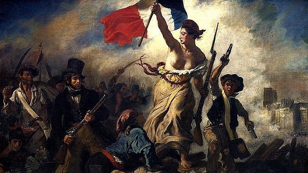 Delacroix- La Libertad guiando al pueblo.