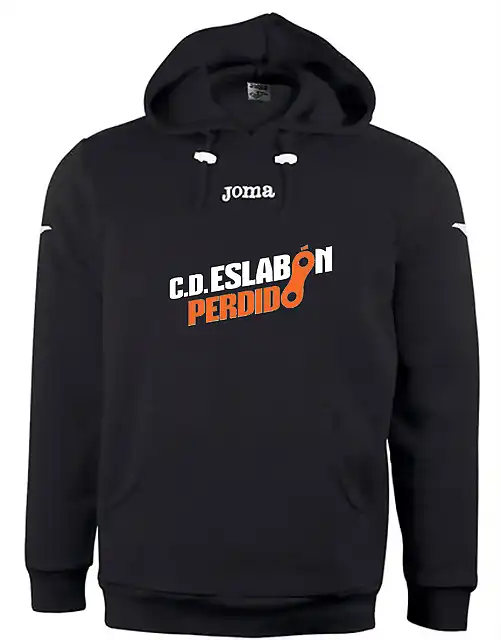 12 Sudadera negra capucha frente