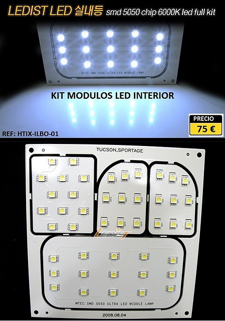 modulos leds kit interior.HTIX-ILBO-01.Hi-motors