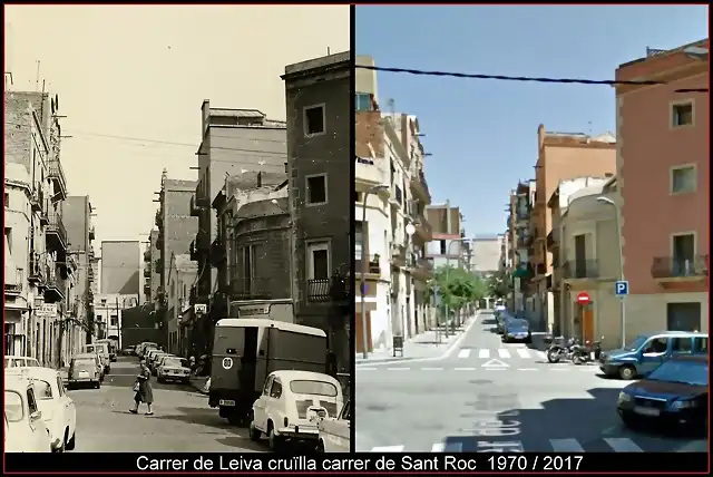 Barcelona c. Leiva - c. Sant Roc 1970
