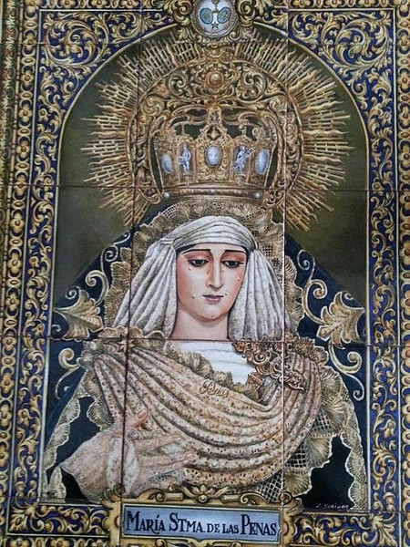 Azulejo Virgen de las Penas fue inaugurado el lunes santo de 2014