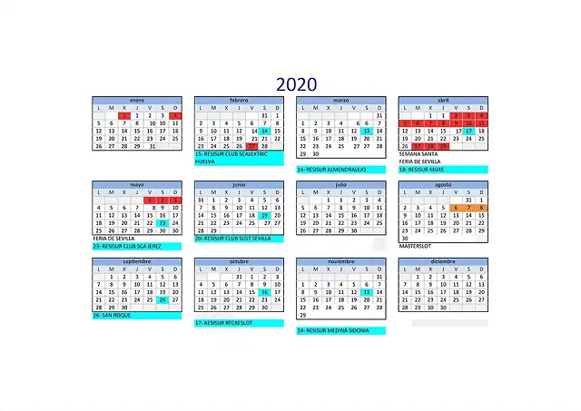 Calendario RESISUR 2020