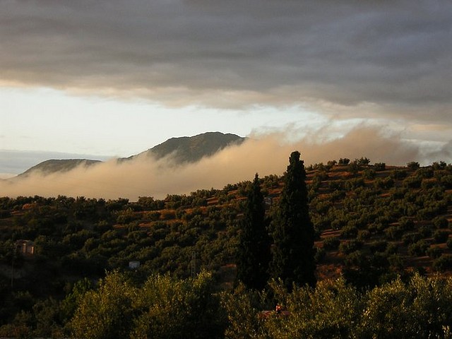 nubes al atardecer