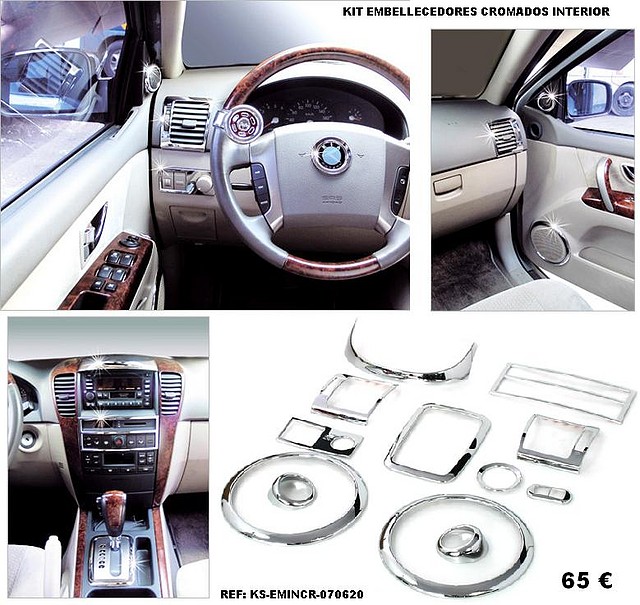 embellecedor interior KIT cromado.KS-EMINCR-070620.Upgradecar