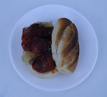 Montadito de chorizo