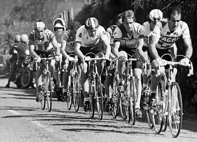 Perico-Vuelta Pais Vasco1985-Recio-Cabestany-Kelly-Lemond-Lejarreta-Pedro Mu?oz