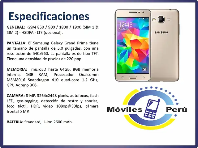 sgalaxy Grand prime medioa