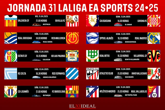 Horarios-jornada-31-LaLiga-EA-Sports-2024-2025 Horarios-jornada-31-LaLiga-EA-Sports-2024-2025