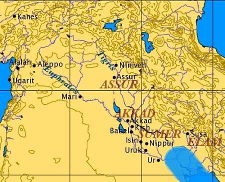 Mapa antiguaMesopotamia