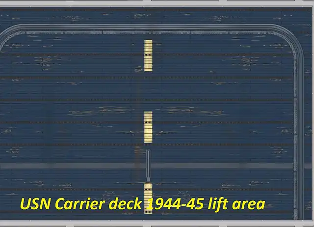 USN Carrier deck 1944-45 lift area