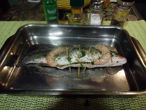 Robalo relleno