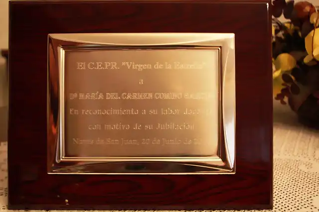 020, placa del Colegio