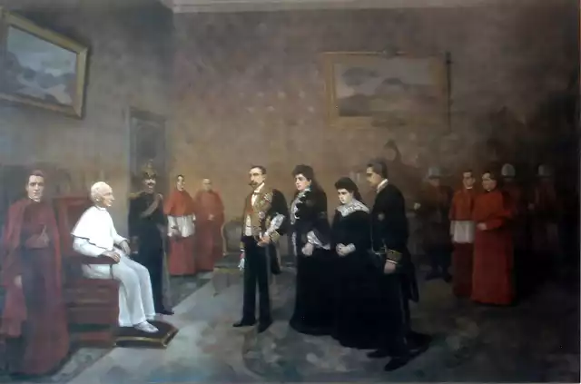 Visita de los Pr?ncipes de la Glorieta al Papa Le?n XIII en el Palacio2