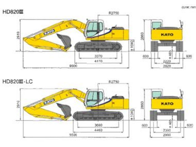 Excavadora Kato  HD 820 III