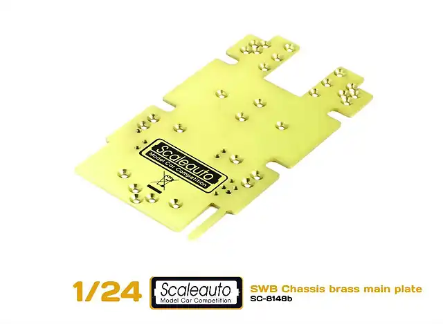 Scaleauto SC-8148B1 Central Chasis SC-8002 LWB Latn 1.5mm. Laser Cut. 60,4 gr.