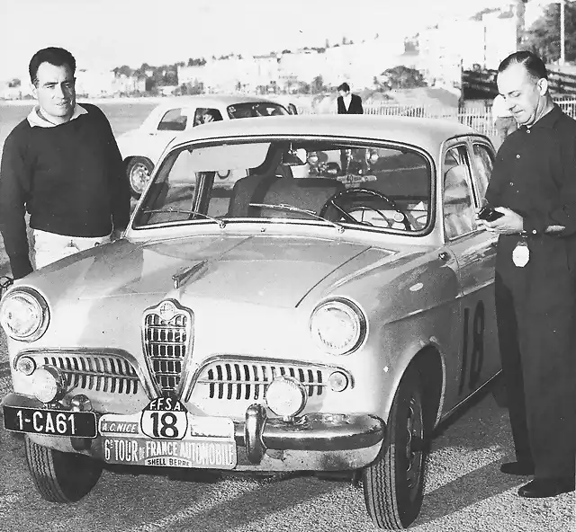 Alfa Romeo Giulietta TI Conrero - TdF'57 - Jean Hbert-Marcel Lauga - 01