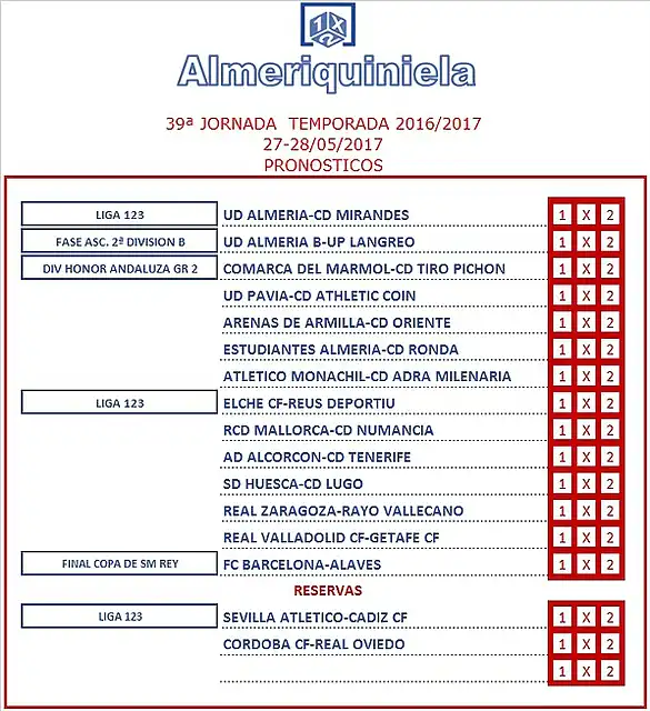 Almeriquiniela Jor 39