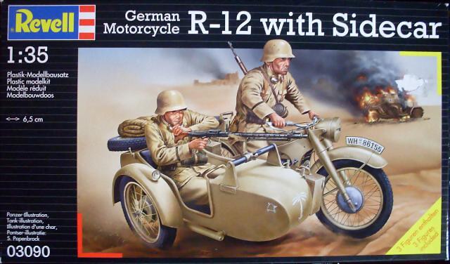 Revell - BMW R-12 with Sidecar - 1-35