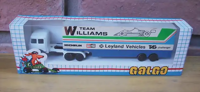 Fiat 619 chico Semi Container Team Williams blanco caja