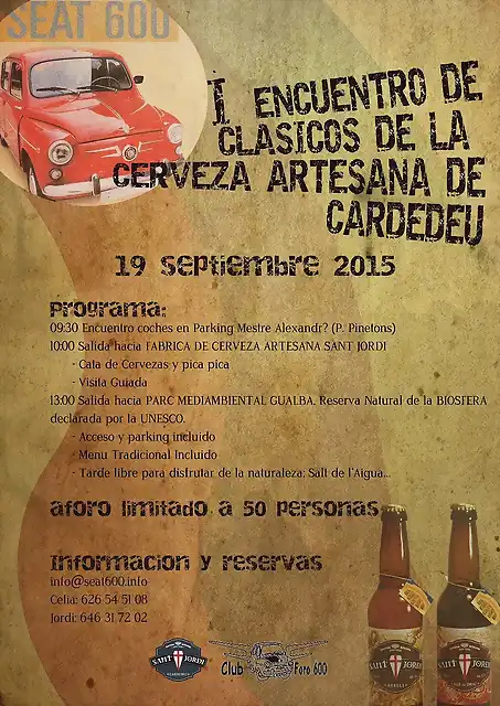 cartel ENCUENTRO 600 CERVEZA CARDEDEU