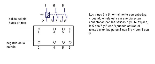 configuracion para rele de 8 pines