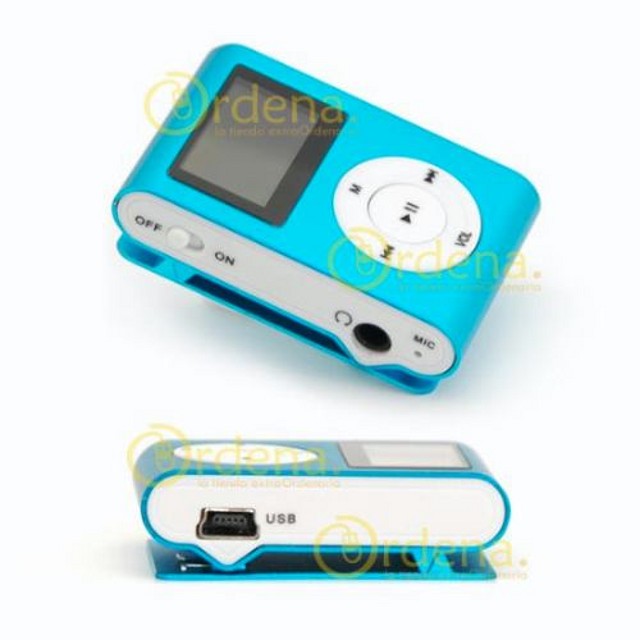 Mp3 tipo Shufle con radio fm de 2,4 GB