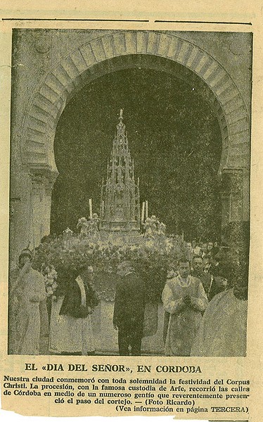 procesion corpus cordoba 1960