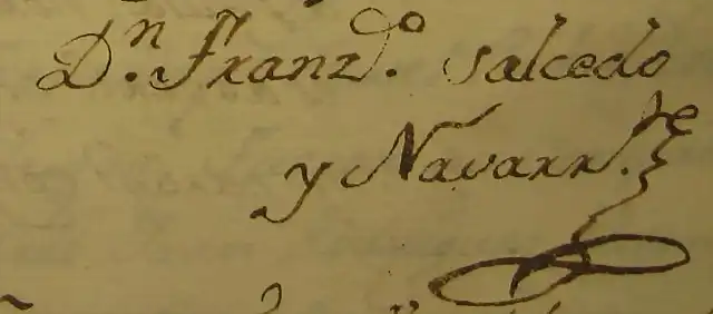 1773 FRANCISCO SALCEDO Y NAVARRETE, 2 CURA