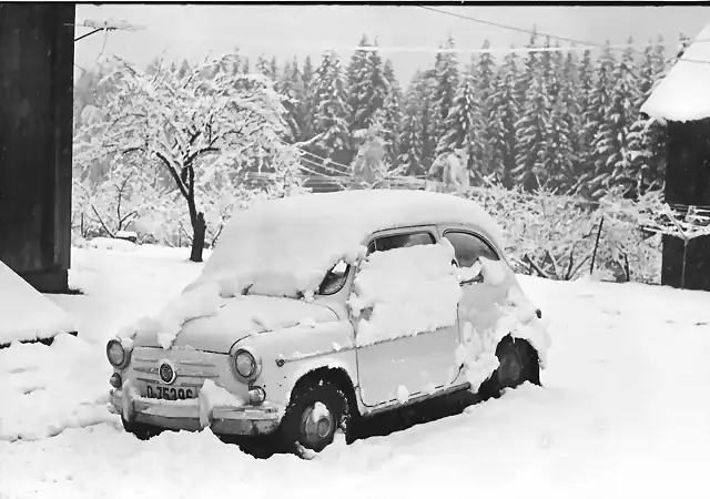 Vallset - Gemeinde Stange,Norwegen Schneefall Mai 1965