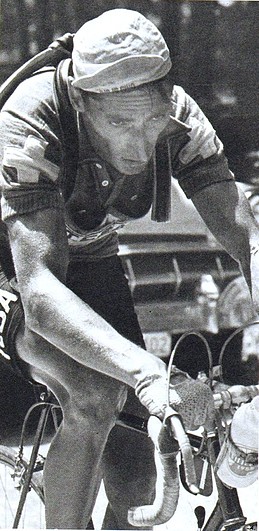 1955 - Tour. 11? etapa, 10 Ferdi Kubler sufre en el ascenso al Mont Ventoux