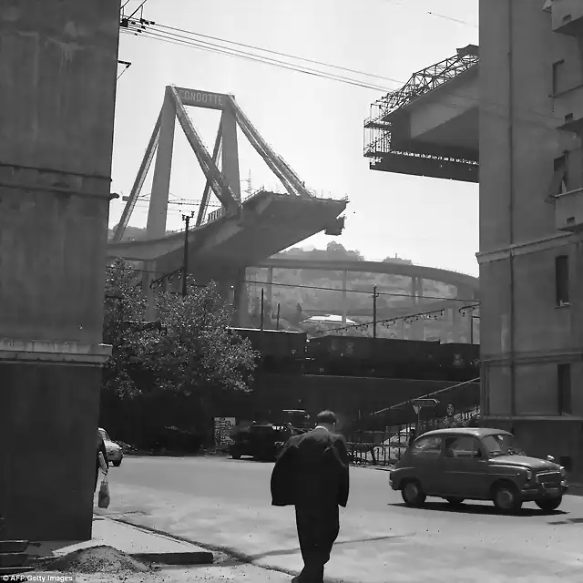 Genua - Bau der Morandi Br?cke, 1965