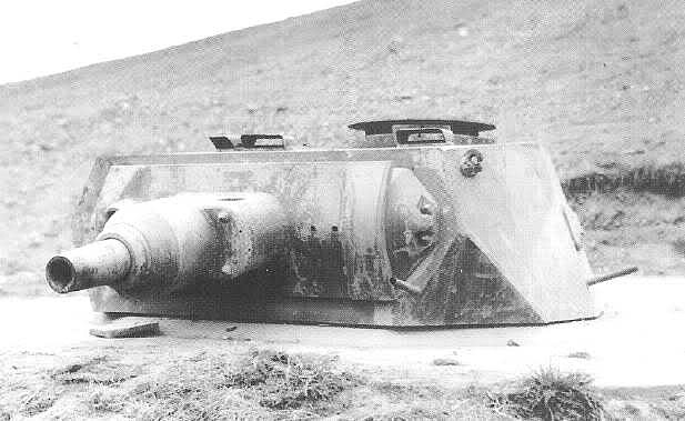 Torreta de tanque VK300L.Bunker H246 del puesto de defensa en WN68